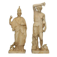 Used Late 19 Century Plaster Classical Statues