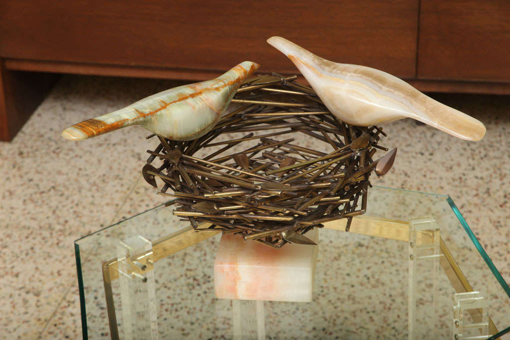 Amazing C. Jeré Birds in Nest Sculpture 5