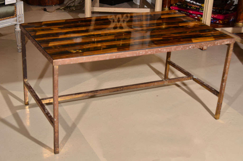 Mid-Century Tigers Eye Coffee Table