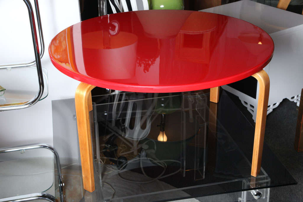 Alto  Red Top Lacquered Cocktail Table 2