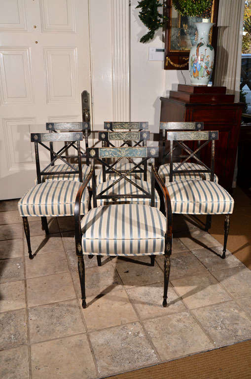 19th Century Seven English Regency Chairs