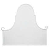 Vintage Hollywood  Regency White Lacquer Headboard