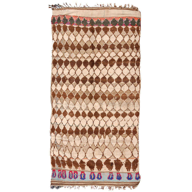 Vintage Moroccan Tribal Rug   For Sale