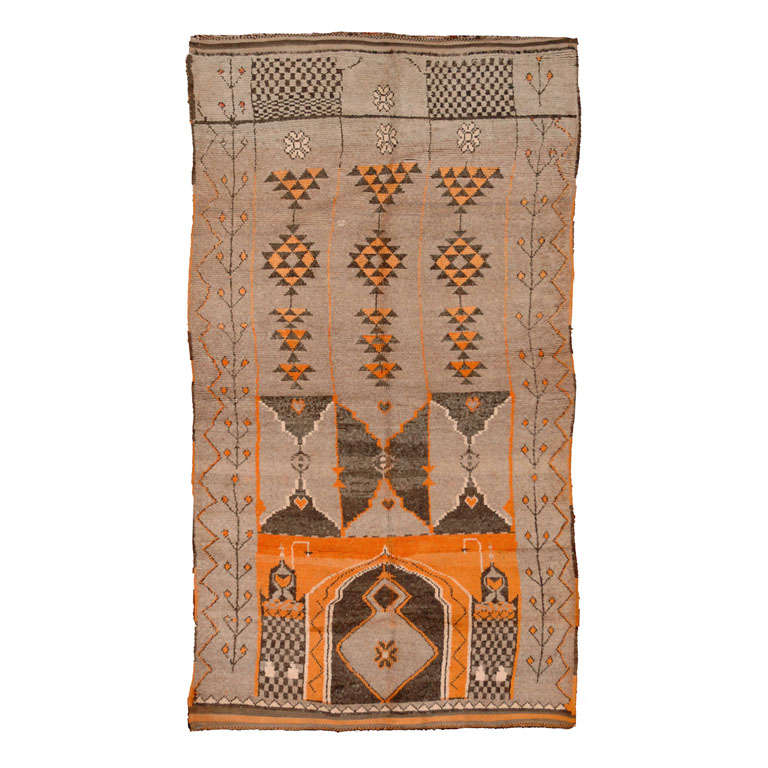 Vintage Moroccan Tribal Rug For Sale