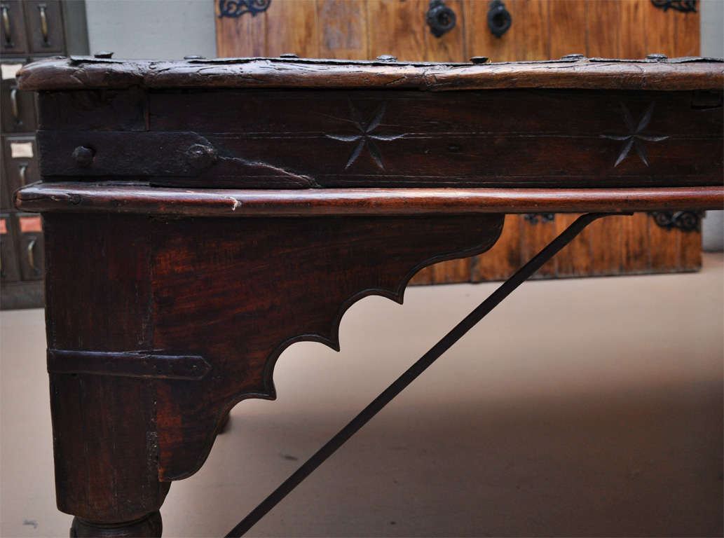 19th Century Indian Wood and Iron Table