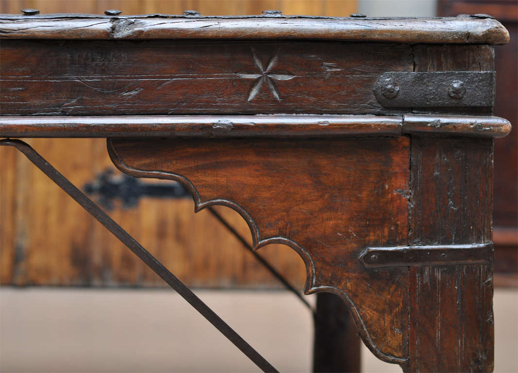 Indian Wood and Iron Table 4