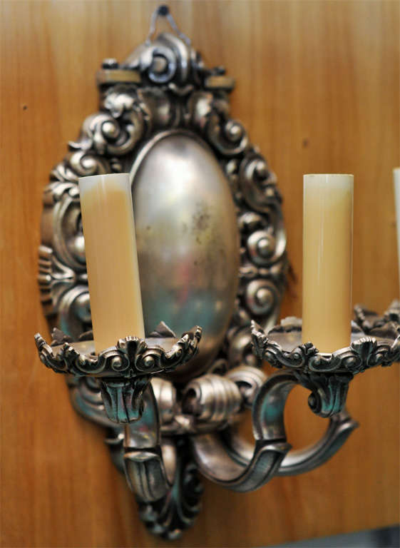 American silver wash sconces 3