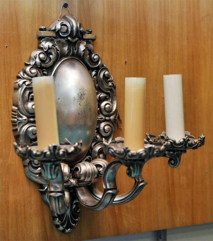 American silver wash sconces 4