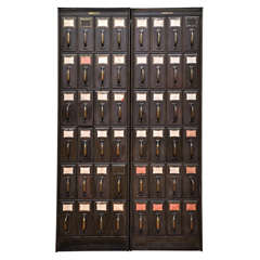Used Pair of American metal vertical file cabinets