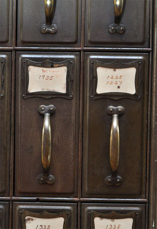 Pair of American metal vertical file cabinets at 1stDibs