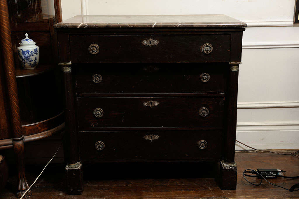French Country Empire Chest of Drawers