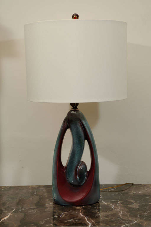 Beauce Pottery (of Quebec) base, table lamp