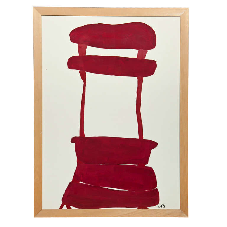 Parisian Artist Caroline Beauzon Bistro Chair Painting
