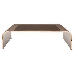 Pace Intl. Chrome And Smoked Glass Table