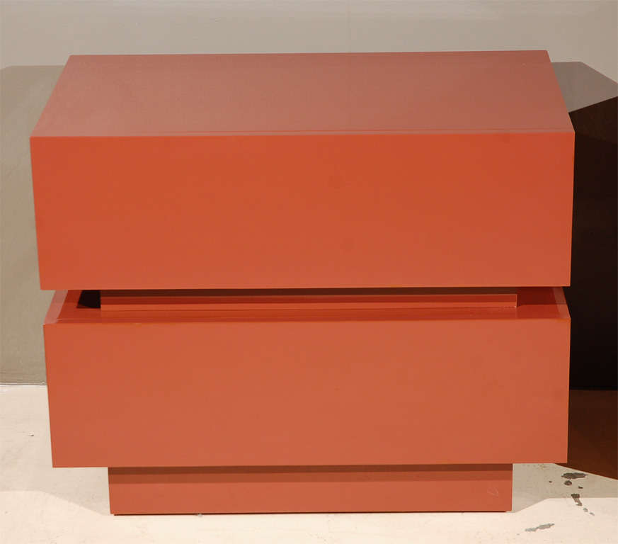 Pair Of Stacked-Box Night Stands