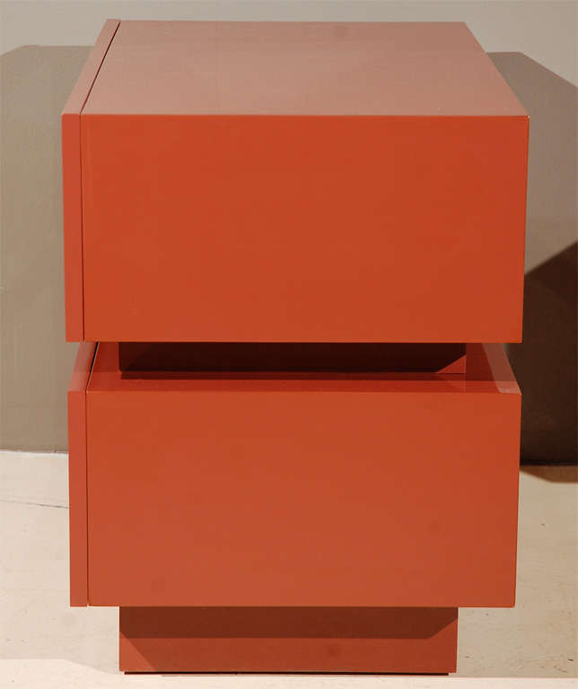 Pair Of Stacked-Box Night Stands 1