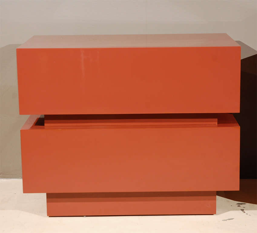 Pair Of StackedBox Night Stands at 1stdibs