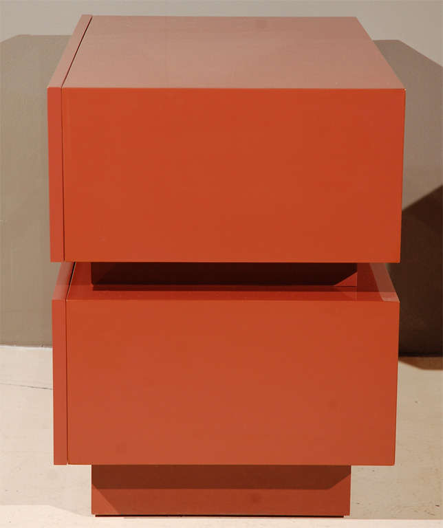 Pair Of StackedBox Night Stands at 1stdibs