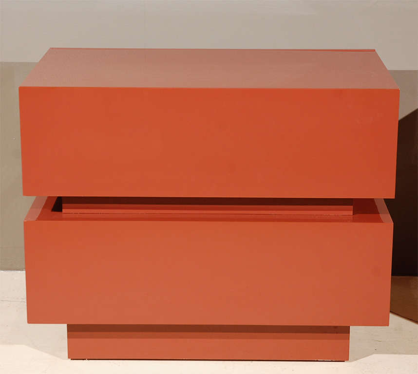 Pair Of StackedBox Night Stands at 1stdibs