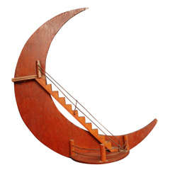 Wood Moon Wall Hanging