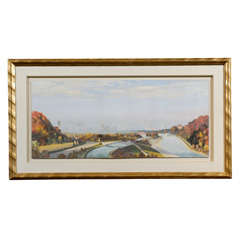 Watercolor by German-American Artist Otto Bauer