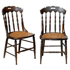 Pair of American Painted Chairs