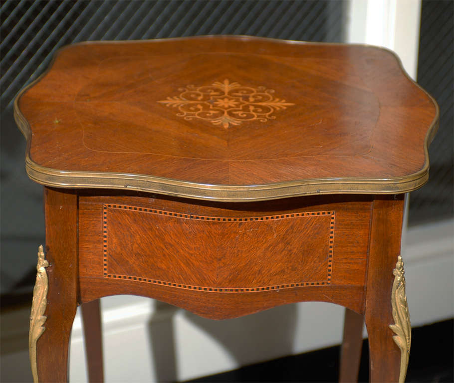 French Louis XV/ Louis XVI Transitional Style Side Table