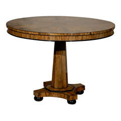 Magnolia and Ebony Pedestal Table