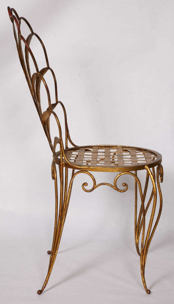 Iron Pair of Chairs by René Drouet