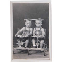 Original Mike Disfarmer Vintage Gelatin Silver Print, Two Boys in Stroller
