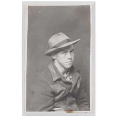 Original Mike Disfarmer Vintage Gelatin Silver Print, Young Man with Hat