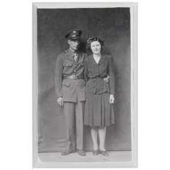 Original Mike Disfarmer Vintage Gelatin Silver Print, Serviceman with Woman
