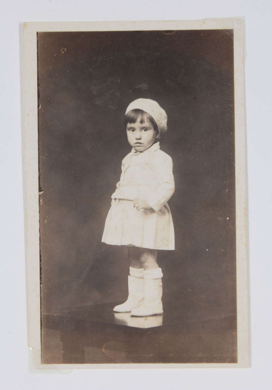 Original Mike Disfarmer Vintage Gelatin Silver Print of Child with Boots