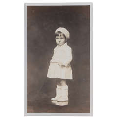 Original Mike Disfarmer Vintage Gelatin Silver Print of Child with Boots