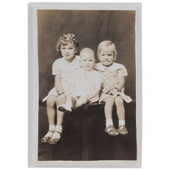 Original Mike Disfarmer Vintage Gelatin Silver Print, Two Girls and a Baby