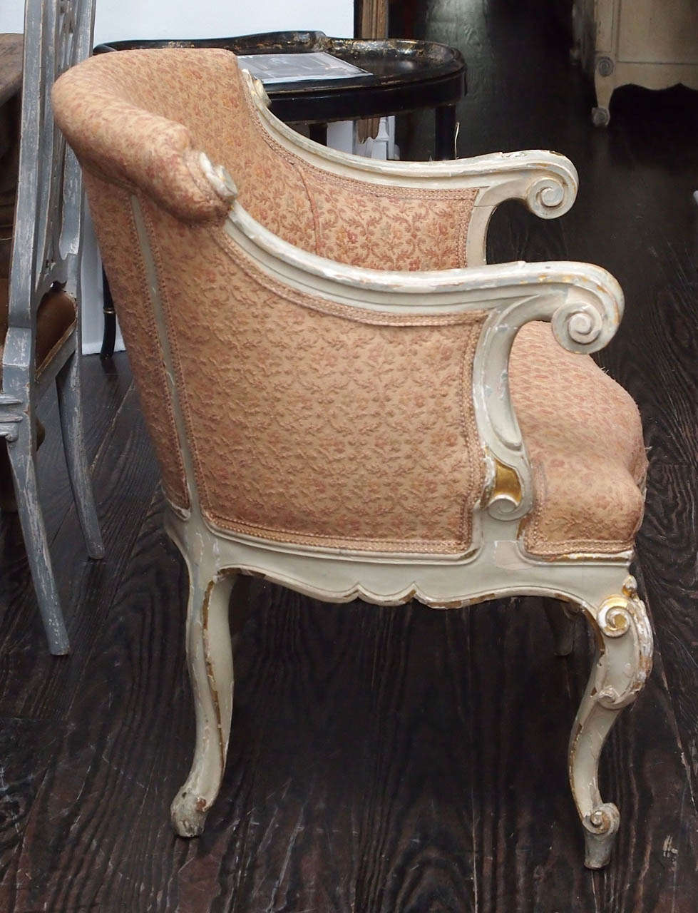 19th Century Italian Painted Armchair For Sale 1