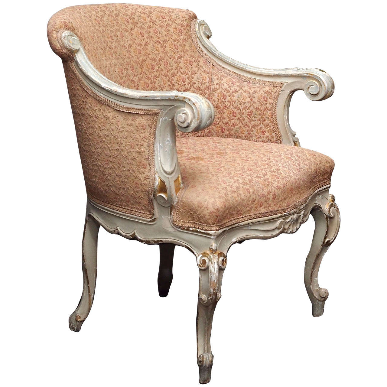 19th Century Italian Painted Armchair For Sale