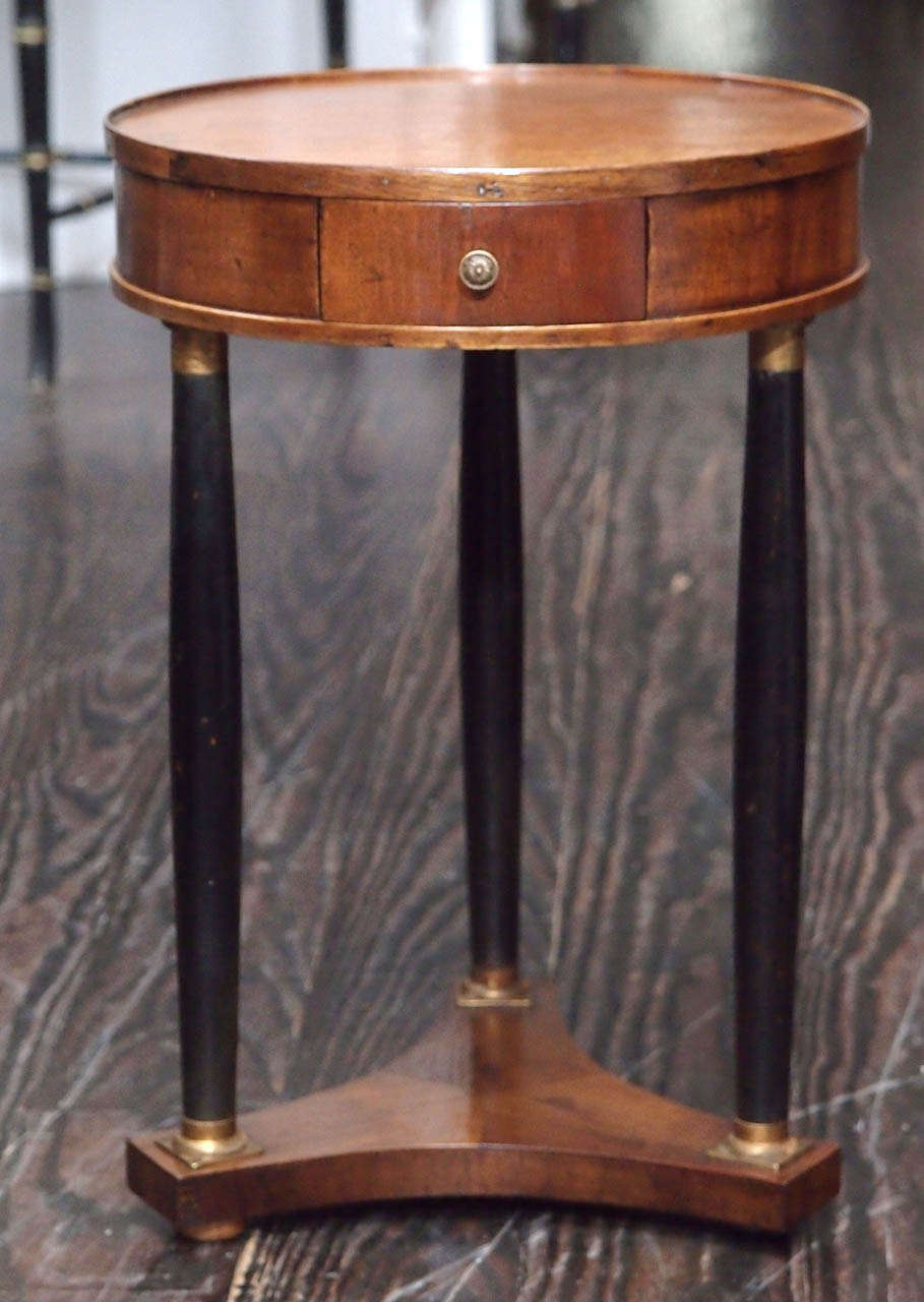 Small walnut and painted black 19th c