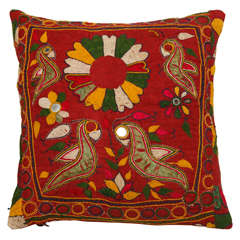 Small Shisha Embroidered Indian Pillow