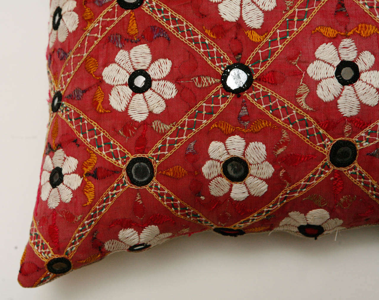 Shisha Indian Embroidered Pillow In Excellent Condition In Los Angeles, CA