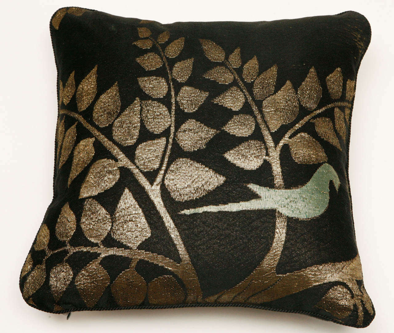 Silk and Metallic Thread Art Deco Pillows. at 1stdibs