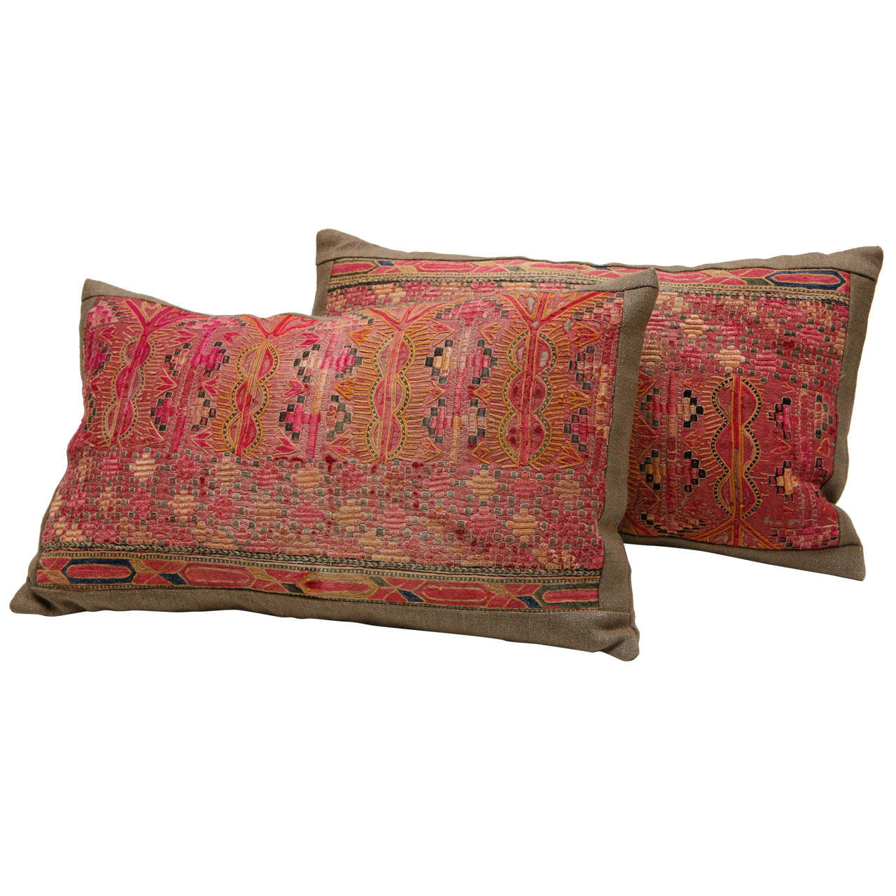 Embroidered Pashtun Afghani Pillows. at 1stdibs