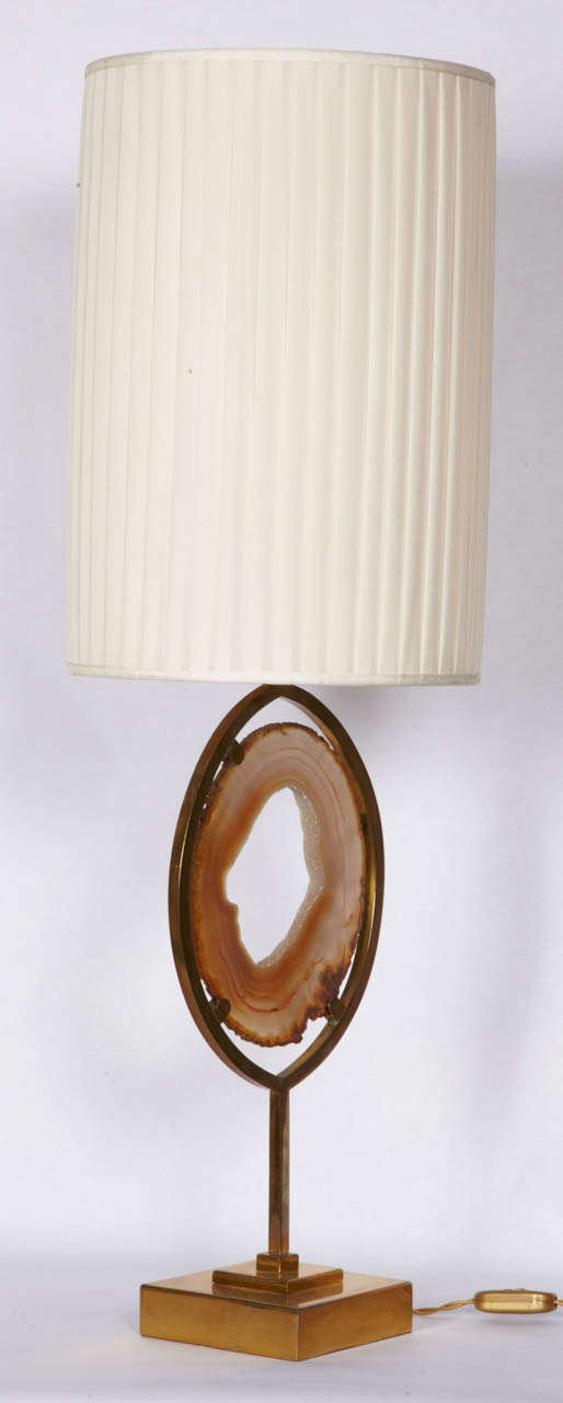 Pair of brass & agates table lamps
No shade provided
Dimensions gave without shade