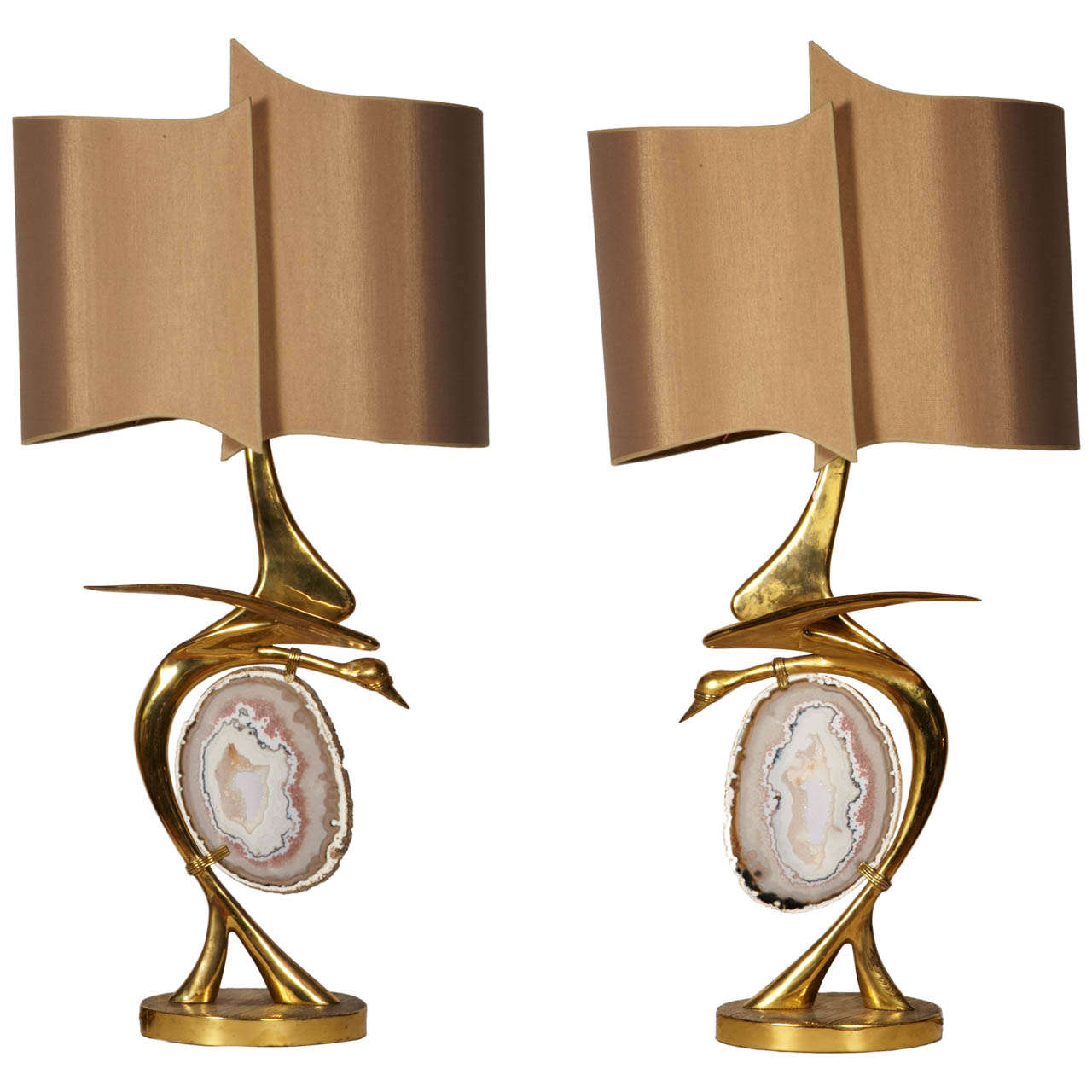 Pair of Impressive Lamps by Jacques Duval-Brasseur at 1stDibs