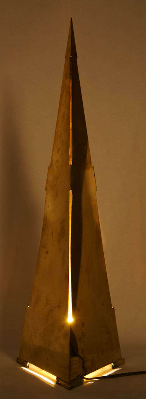 Paar Obelisken-Lampen von Gabriela Crespi (Ende des 20. Jahrhunderts)