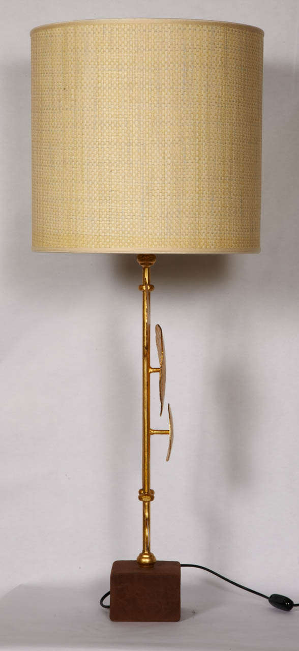 Late 20th Century Pair Of Brutalist Table Lamps