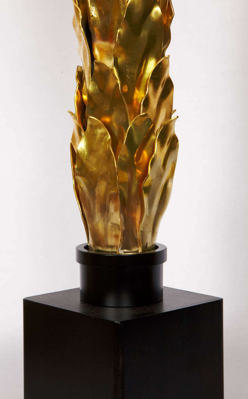 Pair Of Lamps With Golden Leafs 2