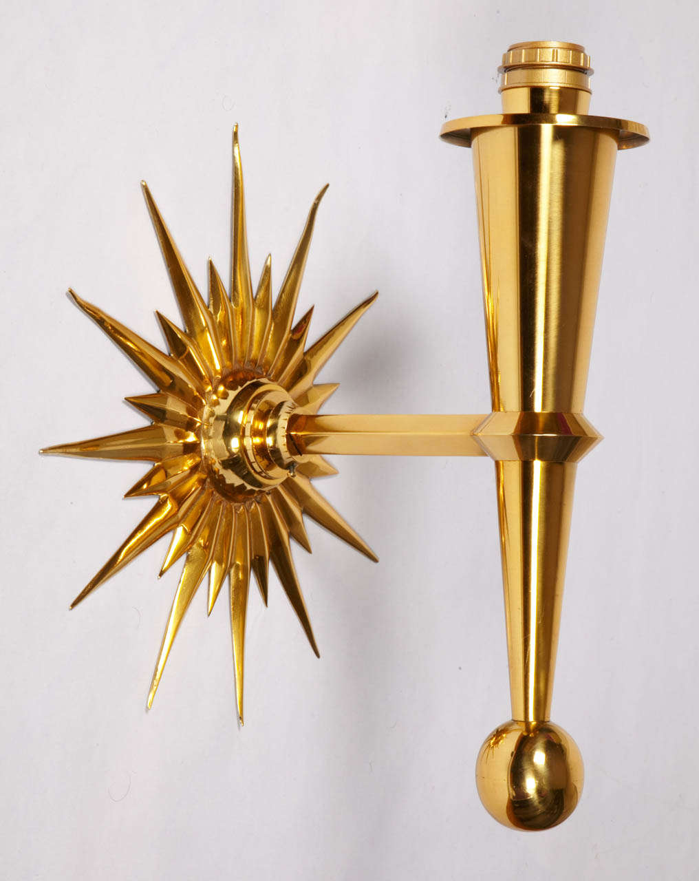 Great Pair of Stars Sconces in the Manner of Andre Arbus