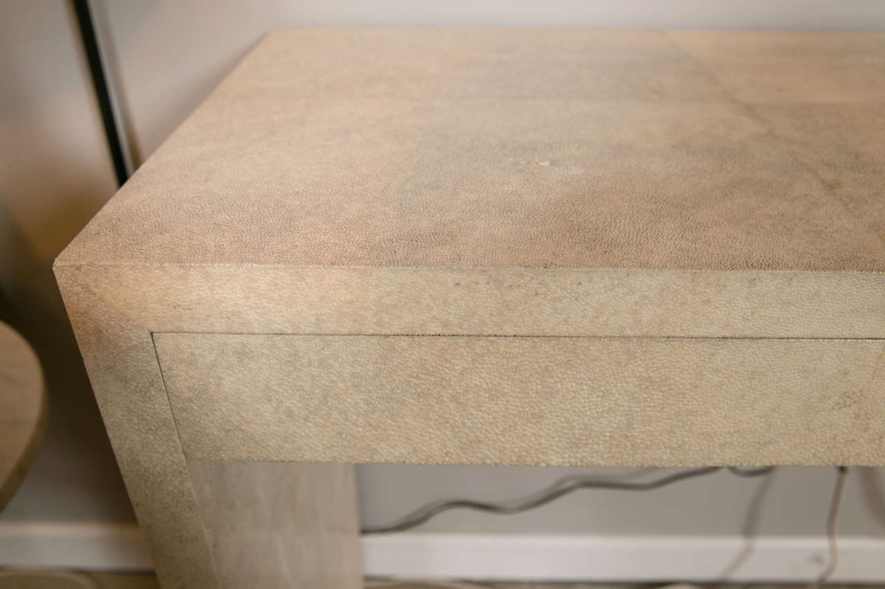 20th Century Modern Shagreen Console Table