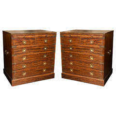 Pair of Military Style Side Chests